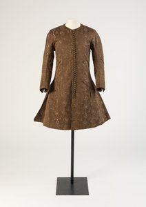 Chaleco de seda marrón tejido para hombre, 1690s de Unbekannt Unbekannt